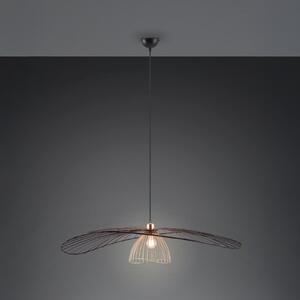 Reality Leuchten Lauris viseća svjetiljka, mat crna, Ø 100 cm, metal, E27, prigušiva, Crno, Dnevni boravak/blagovaonica, Metal