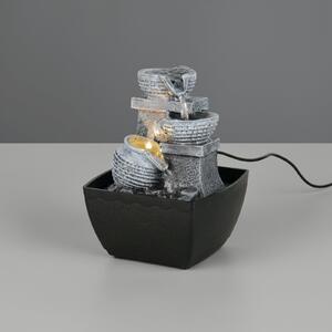 Reality Leuchten Luma LED stolna lampa, smeđa, visina 18 cm, smola, USB, Smeđa / hrđa, Dnevni boravak/blagovaonica, Plastika