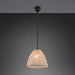 Reality Leuchten Kibito viseća svjetiljka, krem, Ø 32 cm, tekstil, E27, prigušiva, Bež, Dnevni boravak/blagovaonica, Tkanina / tekstil