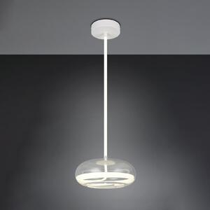 Trio Lighting Tarsia LED viseća svjetiljka, mat bijela, Ø 40 cm, staklo, prigušiva, Bijela, Dnevni boravak/blagovaonica, Staklo