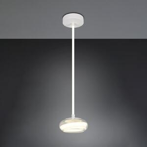 Trio Lighting Tarsia LED viseća svjetiljka, mat bijela, Ø 21 cm, staklo, prigušiva, Bijela, Dnevni boravak/blagovaonica, Staklo