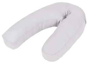 Jastuk za trudnice u obliku slova J 54 x (36 - 43) cm sivi - Siva