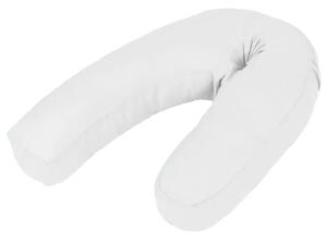 Jastuk za trudnice u obliku slova J 54 x (36 - 43) cm bijeli - Bijela