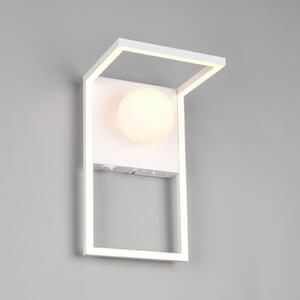 Trio Lighting Arola LED zidna svjetiljka, mat bijela, širine 17 cm, metalna, prigušiva, Bijela, Dnevni boravak/blagovaonica, Metal