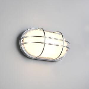 Trio Lighting Tumen vanjska zidna svjetiljka, boje cinka, širine 26 cm, metalna, IP44, prigušiva, Metalik, Metal