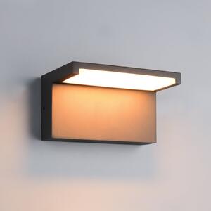 Trio Lighting Ravi LED vanjska zidna svjetiljka, antracit, širine 18 cm, metalna, IP65, Crno, Aluminij