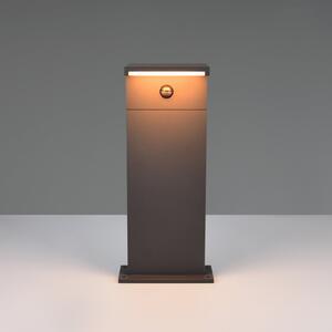 Trio Lighting Ravi LED svjetiljka na postolju, antracit, visina 50 cm, senzor, IP54, Crno, Aluminij