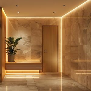 Hera LED traka SAUNA, 2700 K, duljina 200 cm, IP54, 24 V, prigušiva, Bijela, Dnevni boravak/blagovaonica, Plastika