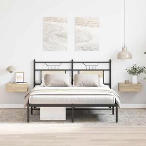 Viseći noćni ormarići 2 kom 40x30x15 cm konstruirano drvo - sonoma hrast 2