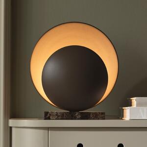 Globen Lighting ORBIT stolna lampa, smeđa, visina 32 cm, mramorno podnožje, Smeđa / hrđa, Dnevni boravak/blagovaonica, Metal
