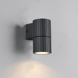 Trio Lighting Parana vanjska zidna lampa, antracit, visina 11 cm, metal, prigušiva, Crno, Aluminij