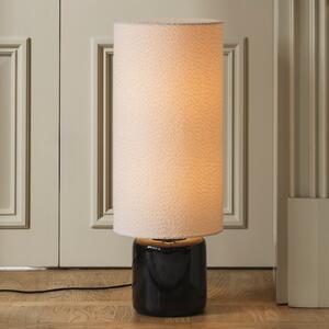 Globen Lighting Florian podna lampa, bijela/crna, visina 80 cm, Bijela, Dnevni boravak/blagovaonica, Tkanina / tekstil