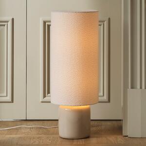 Globen Lighting Florian podna lampa, bijela/bež, visina 80 cm, Bijela, Dnevni boravak/blagovaonica, Tkanina / tekstil