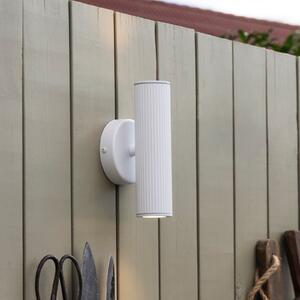 Globen Lighting Hubble zidna svjetiljka, bijela, visina 21 cm, IP44, prigušiva, Bijela, Dnevni boravak/blagovaonica, Aluminij