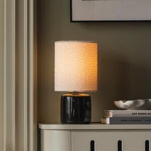 Globen Lighting Florian stolna lampa, bijela/crna, visina 39 cm, Bijela, Dnevni boravak/blagovaonica, Tkanina / tekstil, Stojeći kišobran za stol