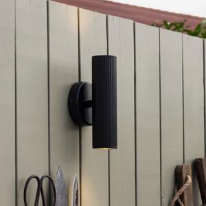 Globen Lighting Hubble zidna svjetiljka, crna, visina 21 cm, IP44, prigušiva, Crno, Dnevni boravak/blagovaonica, Aluminij