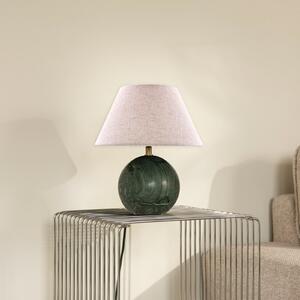 Globen Lighting Castello stolna lampa, zelena/bež, visina 28 cm, Bež, Dnevni boravak/blagovaonica, Tkanina / tekstil