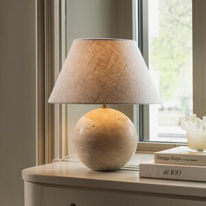 Globen Lighting Castello stolna lampa, bež/bež, visina 38 cm, Bež, Dnevni boravak/blagovaonica, Tkanina / tekstil