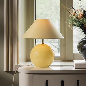 Globen Lighting Stolna lampa IRIS, žuta/žuta, visina 39 cm, Žuta, Dnevni boravak/blagovaonica, Tkanina / tekstil