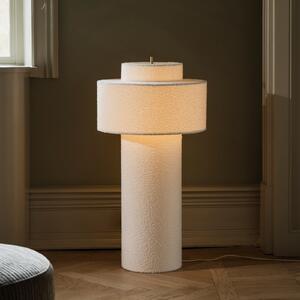 Globen Lighting Noah podna lampa, bijela, visina 88 cm, tekstil, Bijela, Dnevni boravak/blagovaonica, Tkanina / tekstil