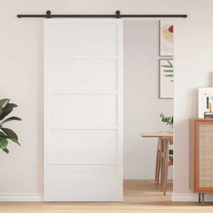 Vrata staje Bijela 80 x 2 5 x 208 cm Masivna borovina - Bijela 80 x 2 5 x 208 cm