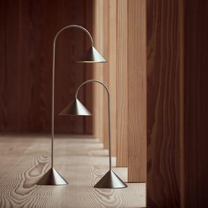 FRANDSEN LED podna lampa na baterije Grasp, nehrđajući čelik, visina 72 cm, prigušiva, Metalik, Nehrđajući čelik