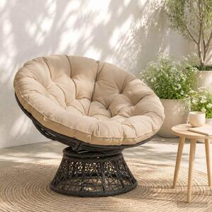 Papasan jastučić VIANEN 100% poliester Krem Ø 100 x 12 cm - Krem 100 x 100 x 12 cm
