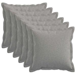 Presvlaka za jastuk 6 pcs HOUTEN Oblačnosiva 45 x 45 cm - Siva tkanina oblak 45 x 45 cm 6