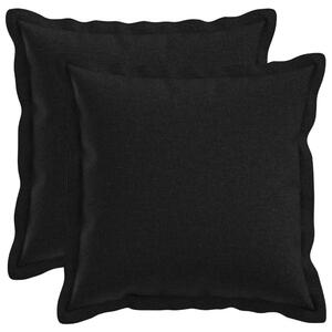 Presvlaka za jastuk 2 pcs HOUTEN Crna 40 x 40 cm Umjetni lan - Crna 40 x 40 cm 2