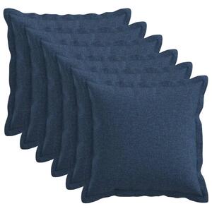 Presvlaka za jastuk 6 pcs HOUTEN Plava 45 x 45 cm Umjetni lan - Plava 45 x 45 cm 6