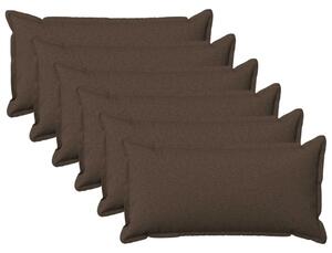 Presvlaka za jastuk 6 pcs HOUTEN Sivosmeđa 40 x 80 cm - Sivosmeđa 40 x 80 cm 6