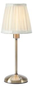 Markslöjd Anno stolna lampa, antikni mesing/bijela, prigušljiva, stanica za punjenje, prigušiva, Bronca / stari mesing, Dnevni boravak/blagovaonica, Tkanina / tekstil