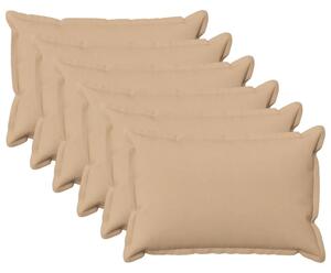 Presvlaka za jastuk 6 pcs HOUTEN Krem 50 x 75 cm Umjetni lan - Krem 50 x 75 cm 6