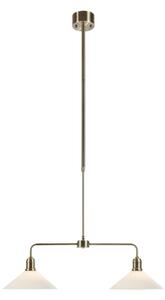 Markslöjd Viseća svjetiljka Vela, antikni mesing, 2 žarulje, staklo, duljina 75 cm, prigušiva, Bronca / stari mesing, Dnevni boravak/blagovaonica, Staklo