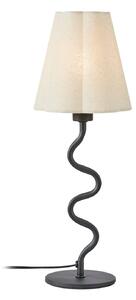 Markslöjd Stolna lampa Veya, crna/bež, lan, visina 41 cm, E14, Bež, Dnevni boravak/blagovaonica, Tkanina / tekstil