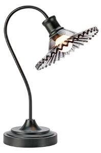 Markslöjd Stolna lampa Nova, crna, dimljeno staklo, visina 41,5 cm, E27, Crno, Dnevni boravak/blagovaonica, Metal
