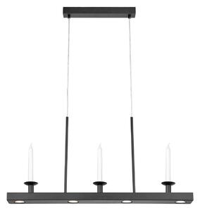Markslöjd LED viseća svjetiljka za blagovaonicu, crna, duljina 82 cm, željezo,, prigušiva, Crno, Dnevni boravak/blagovaonica, Metal