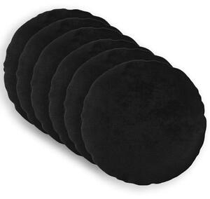 Presvlaka za jastuk 6 pcs HEERLEN Crna Ø 60 cm Flanel - Crna Ø 60 cm 6