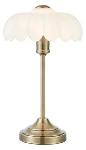 Markslöjd Stolna lampa Kurage, antikni mesing/bijela, staklo, visina 43 cm, E27, Bronca / stari mesing, Dnevni boravak/blagovaonica, Staklo
