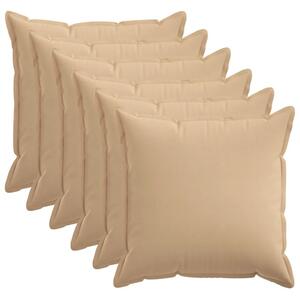 Presvlaka za jastuk 6 pcs HOUTEN Krem 55 x 55 cm Umjetni lan - Krem 55 x 55 cm 6