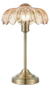 Markslöjd Stolna lampa Kurage, antikni mesing/jantar, staklo, visina 43 cm, E27, Bronca / stari mesing, Dnevni boravak/blagovaonica, Staklo