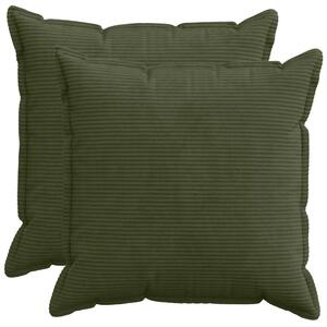 Presvlaka za jastuk 2 kom. HOUTEN Zelena 55 x 55 cm Kord - Zelena 55 x 55 cm 2