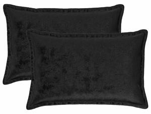 Presvlaka za jastuk 2 pcs HOUTEN Crna 50 x 80 cm Flanel - Crna 50 x 80 cm 2