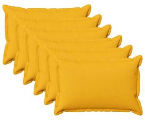 Presvlaka za jastuk 6 pcs HOUTEN Svijetlo žuta 50 x 80 cm - Svjetložuta 50 x 80 cm 6