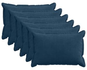 Presvlaka za jastuk 6 kom. HOUTEN Mornarsko plava 30 x 50 cm - Modra 30 x 50 cm 6