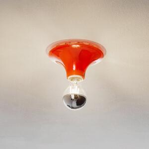 Artemide Teti dizajn stropna svjetiljka, prozirno narančasta, prigušiva, Naranča, Dnevni boravak/blagovaonica, Plastika