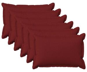 Presvlaka za jastuk 6 pcs HOUTEN Vinska crvena 40 x 60 cm - boja crnog vina 40 x 60 cm 6