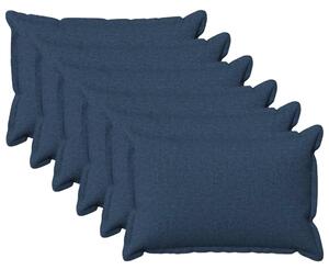 Presvlaka za jastuk 6 pcs HOUTEN Plava 50 x 70 cm Umjetni lan - Plava 50 x 70 cm 6