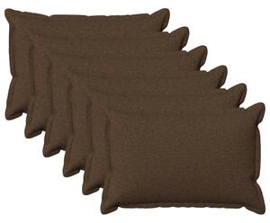 Presvlaka za jastuk 6 pcs HOUTEN Smeđa 50 x 75 cm Umjetni lan - Smeđa 50 x 75 cm 6
