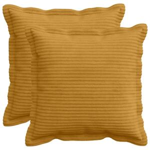Presvlaka za jastuk 2 kom. HOUTEN Žuta 35 x 35 cm Kord - Žuta 35 x 35 cm 2